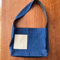 shoulder bag / セルビッチデニムと墨染め生地のショルダーバッグのサムネイル