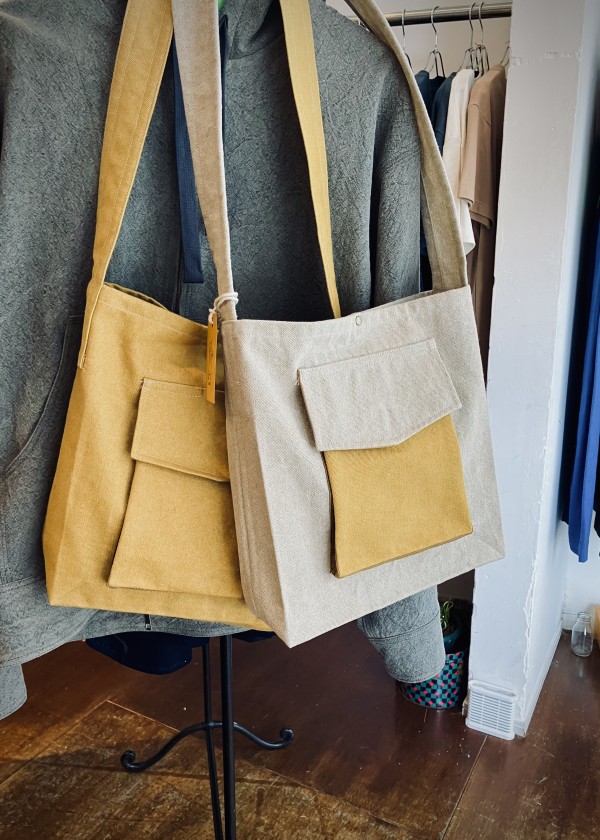 shoulder bag / sand beige and mustardyellowのサムネイル