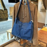 shoulder bag / セルビッチデニムと墨染め生地のショルダーバッグのサムネイル