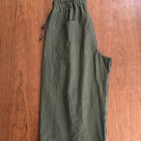 cotton linen pants / greenのサムネイル