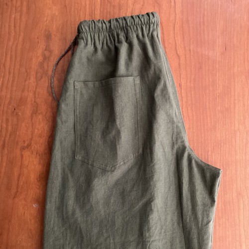 cotton linen pants / green