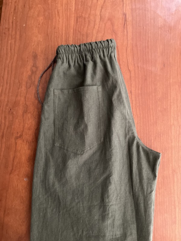 cotton linen pants / greenのサムネイル