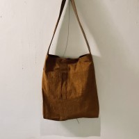 Persimmon Tannin Dyed (柿渋染め) Shoulder bag /cotton linenのサムネイル