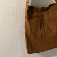 Persimmon Tannin Dyed (柿渋染め) Shoulder bag /cotton linenのサムネイル