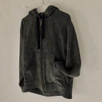 Charcoal Dyeing (炭染) Zip Hoodie / UNISEX / black / cotton linenのサムネイル