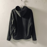 Charcoal Dyeing (炭染) Zip Hoodie / UNISEX / black / cotton linenのサムネイル