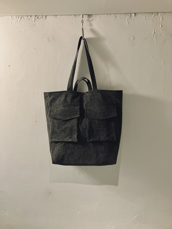 CHARCOAL-DYED (炭染め) BAG /BLACKのサムネイル