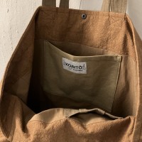 Persimmon Tangy Dyed (柿渋染め) Big Tote bag /cotton linenのサムネイル