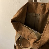 Persimmon Tangy Dyed (柿渋染め) Big Tote bag /cotton linenのサムネイル