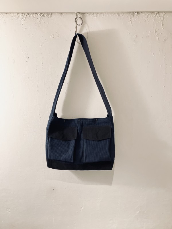 Sashiko Shoulder Bag / Blue×Blackのサムネイル